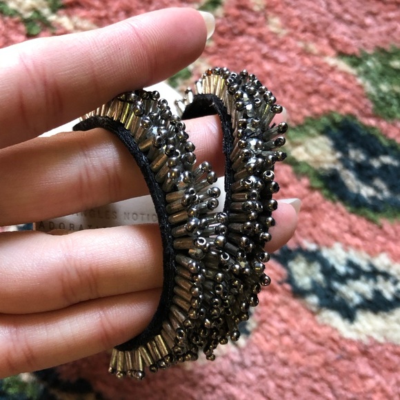 Anthropologie beaded hoop earrings - Picture 5 of 6